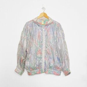 🖤 Vintage Adidas | Multicolored Geometric Bomber Jacket